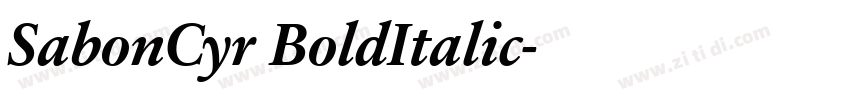 SabonCyr BoldItalic字体转换